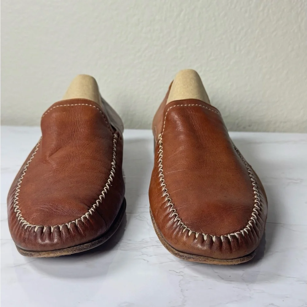 Johnston & Murphy Brown Leather Slip-On Loafers
